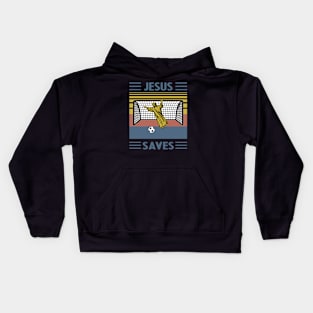 Jesus Saves Soccer Kids Hoodie